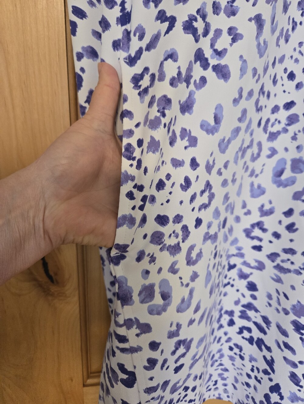 Tommy Bahama Island Zone Sleeveless Blue White Leopard Print Dress w/ Pockets XL - Picture 4 of 7